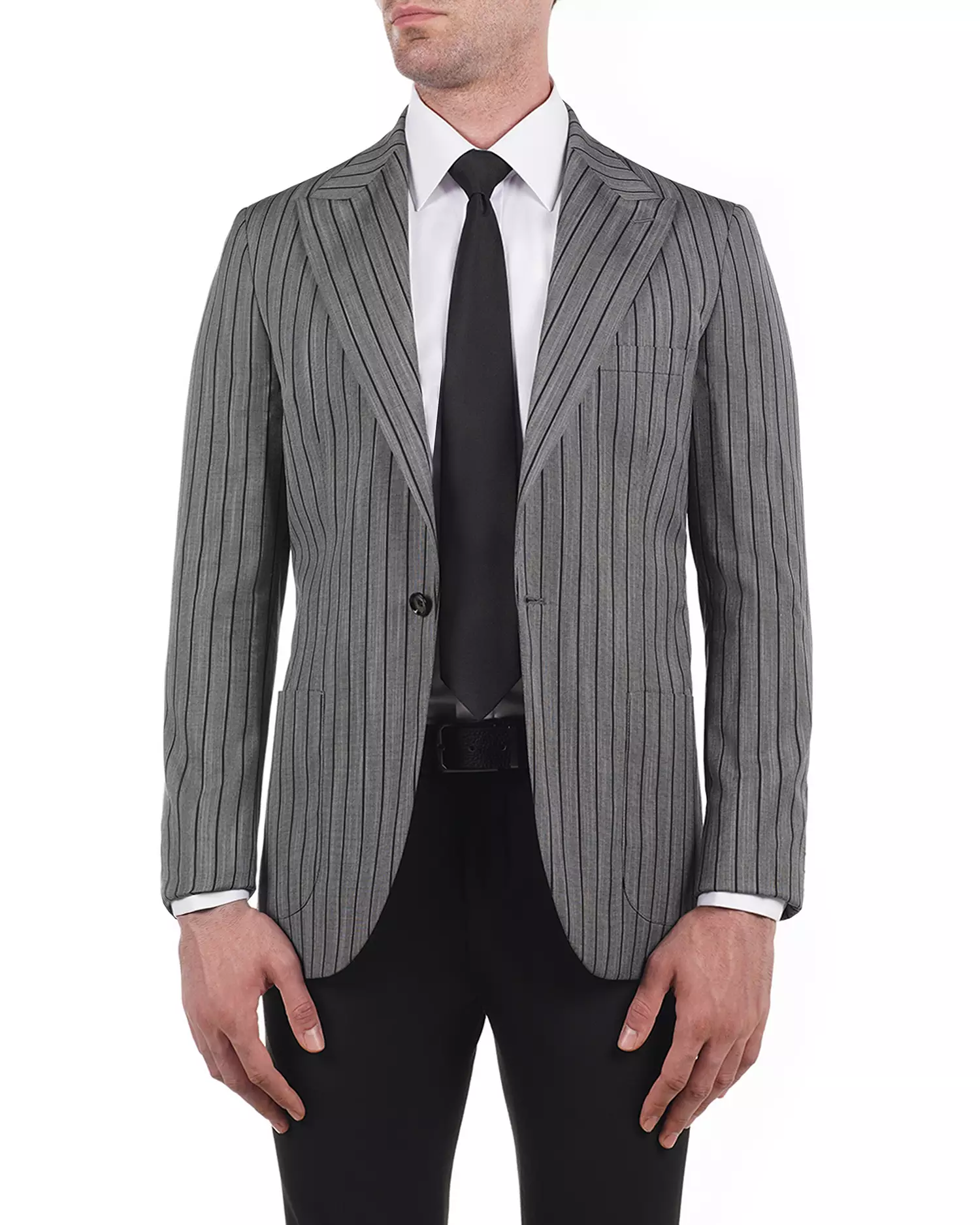 DSC02990-copy.webp کت تک B49 یقه پیک دیپلمات نوکمدادی مشکی - Image 1