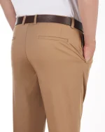 شلوار TC2 کتان اسلیم فیت کرم - Image 5