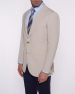 کت B121 یقه ناچ BAZZELLI STYLE دراپ 8 کرم - Image 3