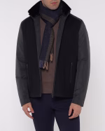 کاپشن N42 یقه خزدار ایستاده WOOL یشمی - Image 2