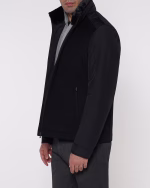 کاپشن N42 یقه خزدار ایستاده WOOL مشکی - Image 3