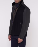 کاپشن N42 یقه خزدار ایستاده WOOL یشمی - Image 3