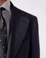 کت و شلوار BAZZELLI STYLE SW97 یقه ناچ بانتو مشکی - Image 3
